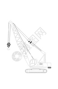 履带式底盘履带式自行起重机示意图背景图片