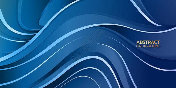 抽象的蓝色背景坡度装饰墙纸网站曲线装饰品靛青风格书法中风设计图片