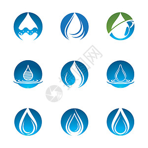 水滴图水滴矢量 ico营销环境液体活力设计师生态网络叶子技术海浪设计图片