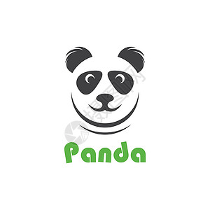 熊猫标志模板矢量 ico白色野生动物插图动物标识绘画黑色动物园哺乳动物荒野背景图片