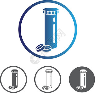 药丸与瓶 ico护士管子情况化学治疗插图盒子药店心脏病学处方插画