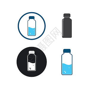 水瓶图标矢量图设计瓶子健康液体矿物食物插图饮水玻璃庆典茶点背景图片
