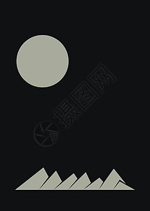几何山脉剪影生成艺术海报它制作图案技术冒险计算标签数学插图岩石创造力程序山景背景图片