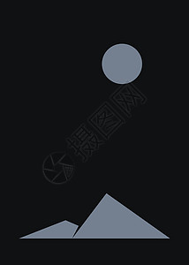 几何山脉剪影生成艺术海报它制作图案数学岩石程序冒险技术创造力标签山景概念插图背景图片