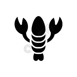 龙虾图标插图动物背景图片