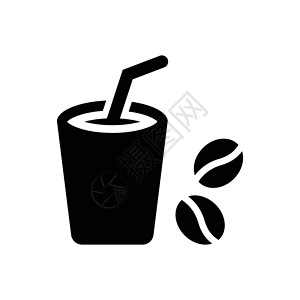 咖啡图标插图咖啡店背景图片