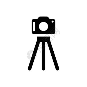 相机三脚架 ico摄影单反照片插图背景图片