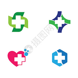 医学十字符号矢量 ico绿色药店商业医院制药公司帮助身份服务标识背景图片