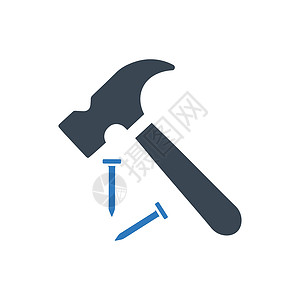 锤子和钉子 ico背景图片