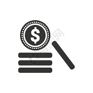 美元硬币图标 精心设计的矢量EPS文件金融支付插图货币背景图片