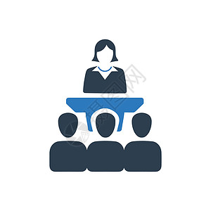 业务演示图标商务推介会会议团体团队会议室插图背景图片