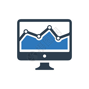 流量分析图标市场调查插图财务网络背景图片