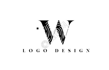 黑白W字母图标徽标 为公司和企业身份设计的模式设计图案Name背景图片