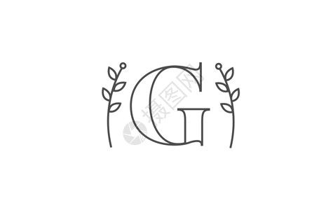 G字母字母图标标志徽标设计线条设计 公司用花型打字背景图片