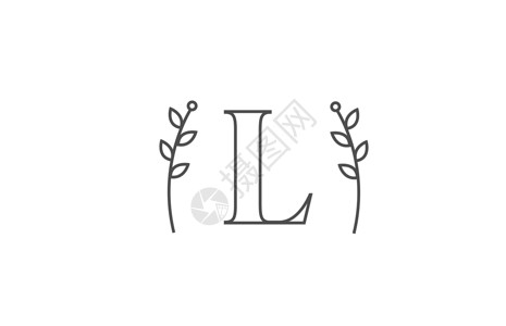 L字母字母图标标志徽标设计线条设计 公司用花样打字背景图片