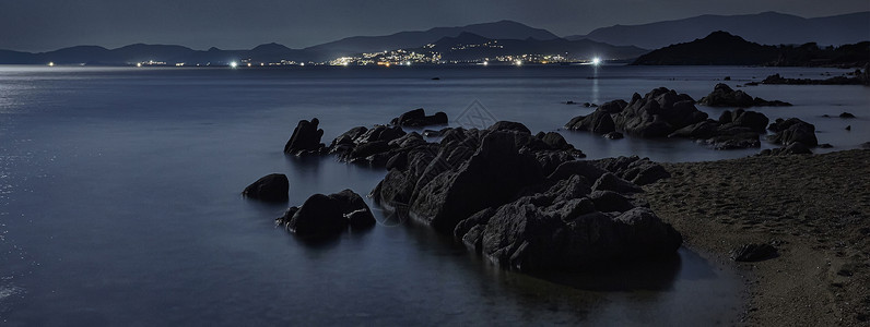 阿尔盖罗撒丁岛海滩之夜 2背景