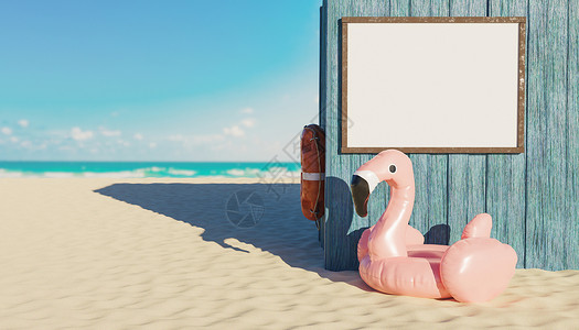 火烈鸟海滩控制板娱乐高清图片