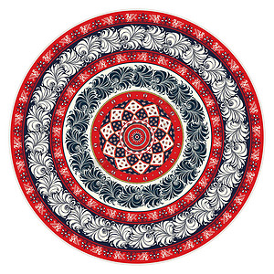 俄罗斯设计元素 1装饰品框架艺术装饰标签边界刺绣盘子插图风格背景图片