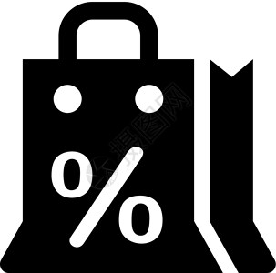 购物折扣 ico黑色插图销售报价背景图片