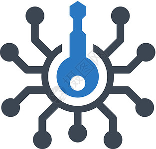 网络锁 ico数码密码学插图钥匙背景图片