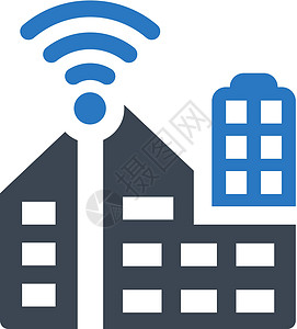 智能城市 ico智能技术插图建筑背景图片
