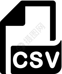Csv 文件图标插图电子表格文档格式数据背景图片