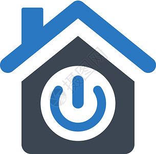 家庭电源特写 ico插图建筑活力力量房子背景图片