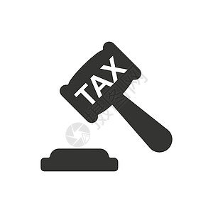 商业法图标法律商务税制插画