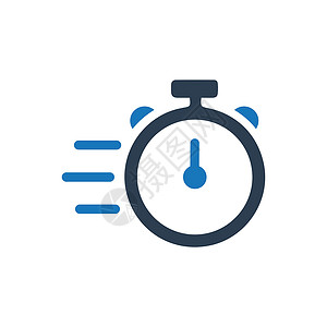 快速服务图标创造力速度送货时间时钟背景图片