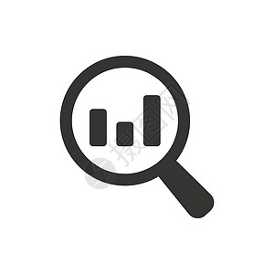 数据分析图标资料报告搜索查询插图条形市场分析背景图片