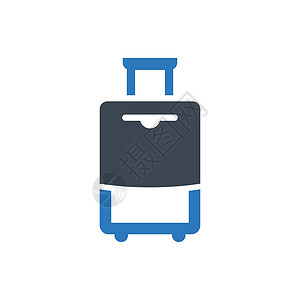旅行行李图标手提箱假期背景图片
