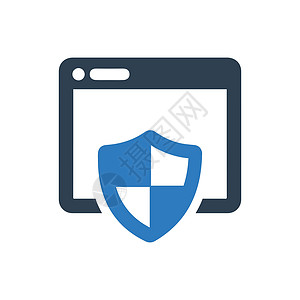 Web 保护图标浏览器安全网络背景图片