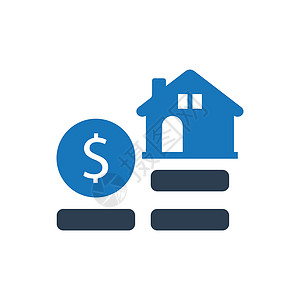 房屋贷款图标抵押财产房地产背景图片