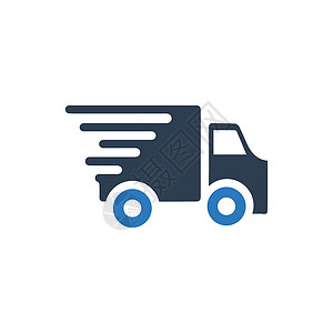 快速交货图标购物运输电子商务卡车船运背景图片