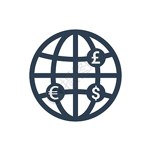 全球金融图标国际交易经济背景图片