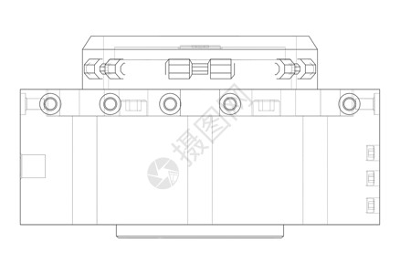 抽象行业对象概念 韦克托机械技术蓝图工程大纲装置加工矢量制造业轮廓背景图片