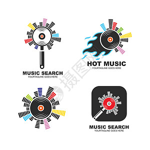 音乐机音乐应用程序图标矢量插图设计设计图片