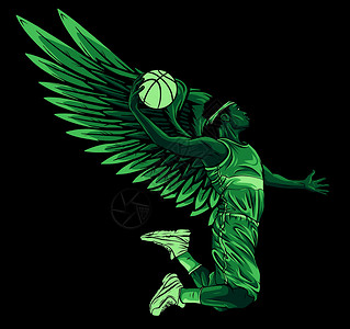 翅膀素材篮球移动星星高清图片