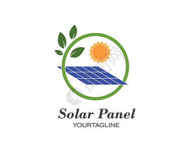 电气标志太阳能电池板标志矢量 ico绿色生态面板力量插图车站环境阳光等距商业设计图片