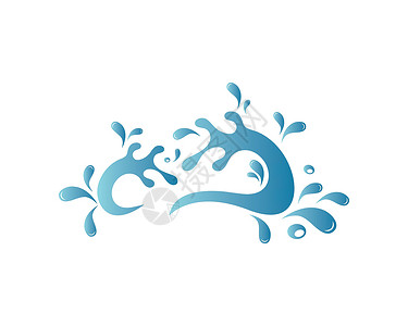 蓝色水漩涡水飞溅标志图标插图设计环境活力运动海浪漩涡波纹气泡墙纸液体卡片插画