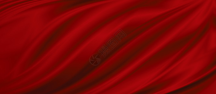 红色丝绸闪亮流动优雅豪华高清图片