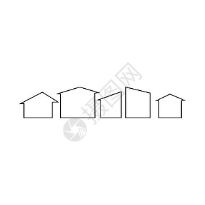 住宅建筑概念的连续线条图标志符号建筑矢量插图简单标识经纪人草图绘画品牌房地产艺术房子建筑学市场背景图片
