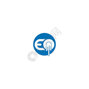 字母 EO 标志图标模板品牌咨询身份字体网络推广标签商业电子技术背景图片