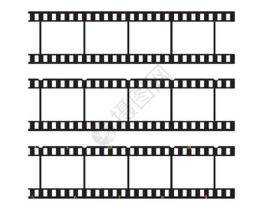 视频相框幻灯片标志模板矢量图带子视频电影塑料条纹照片正方形屏幕记录摄影插画