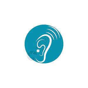 听力标志模板矢量 ico黑色夹子艺术噪音心脏病学插图医生白色耳聋耳朵背景图片