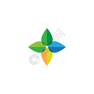 设置太阳矢量图图标徽标模板设计绿色植物装饰品叶子生物生态生长环境插图背景图片