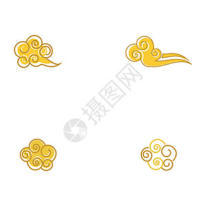 设置中国云 Logo 模板矢量符号装饰品艺术天空红色卡通片墙纸多云背景图片