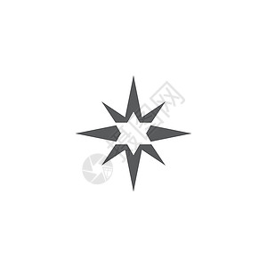 六角星形星形徽标模板矢量图标它制作图案身份射线领导者标识品牌商业推广公司力量速度设计图片