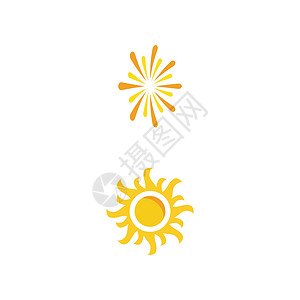 太阳矢量图图标徽标模板海洋燃烧标识漫画阳光漩涡横梁海浪日落蓝色背景图片