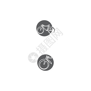 自行车标志模板矢量符号运输赛车手运动员速度插图环形车轮标识背景图片